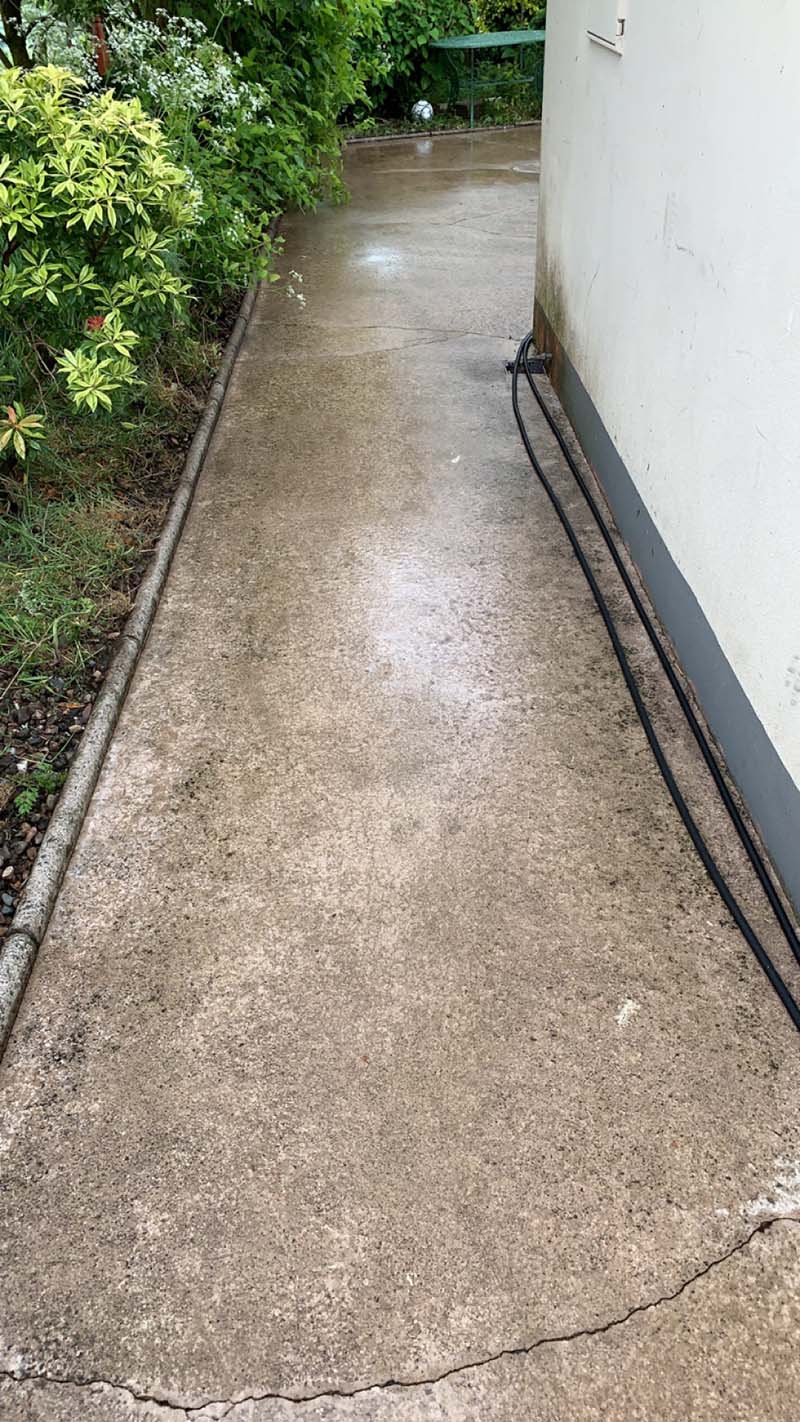 Path after pressure washed